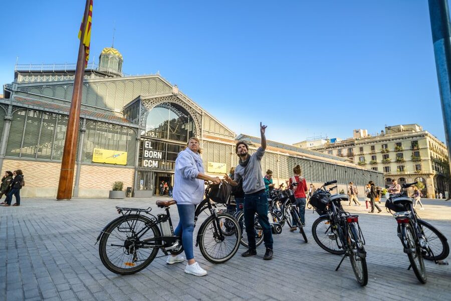 Barcelona eBike Tour with Wine and Tapas Experience - Wine and tapas at the finish