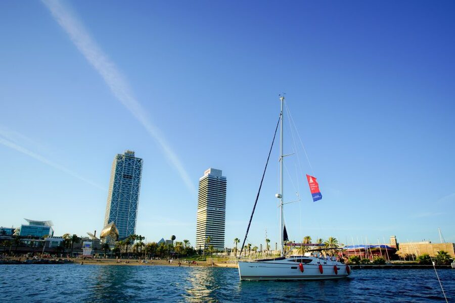 Barcelona: Sailing Tour with Spanish Tapas and Drinks - Tapas, olives, and a glass of cava