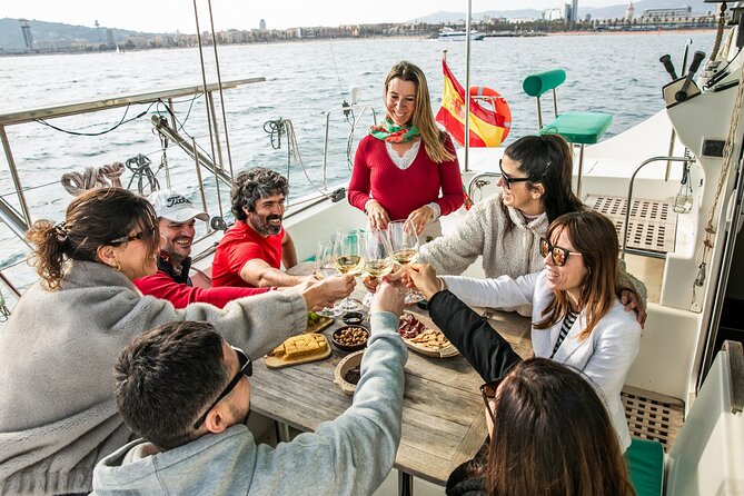 Barcelona Small Group Trip by Catamaran w Tapas, Cava and Sunset - The coast, beaches, and Barcelona’s famous silhouette
