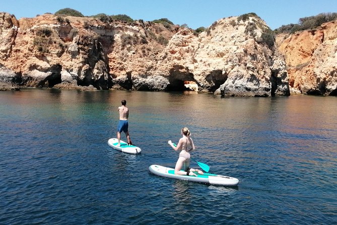 Benagil private yacht from lagos with drinks, tapas, paddle boards and kayak - From Lagos Marina to the Benagil coast