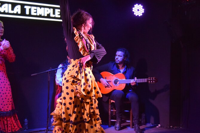 Entrance to the Flamenco Temple Room in Madrid with Tapas Option - Adding tapas and a drink