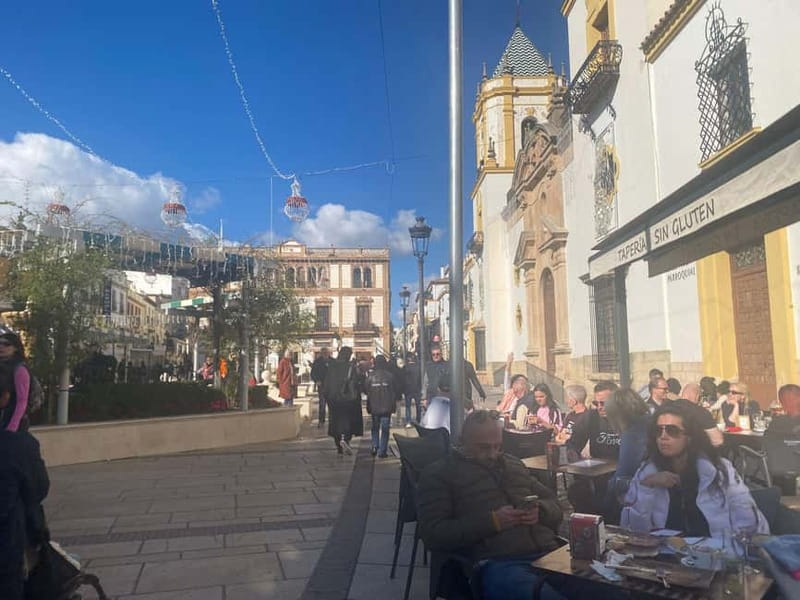 From Marbella: Ronda, private transport, cafe, bullring, tapas, drinks - Crossing the New Bridge and finding the best views