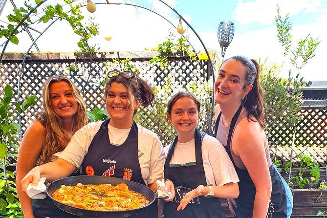 Madrid: Paella & Sangria Classes- Seafood, Chicken & Vegan option - Tortilla, olives, and pan con tomate