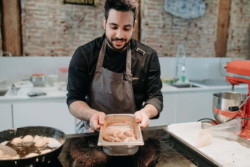 Madrid: Paella & Tapas Cooking Class and Market Visit - Making croquetas and patatas bravas