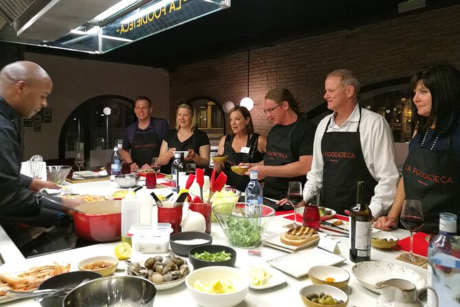 Premium Cooking Class in Designer Loft: Paella & Spanish Tapas - Cooking Spanish staples instead of watching a demonstration