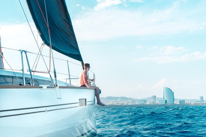 Wonderful 2 Hour Sailing trip including open bar and Pinchos - Barceloneta Beach from the water
